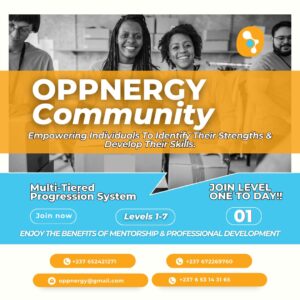 Young professionals in Cameroon participating in an Oppnergy mentorship session